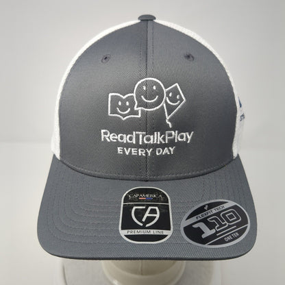Read Talk Play Every Day Snapback Trucker Hat Gray OS Mesh Back Cap America