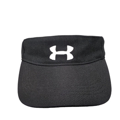 Under Armour Strapback Visor Hat Black OSFA Adjustable Embroidered