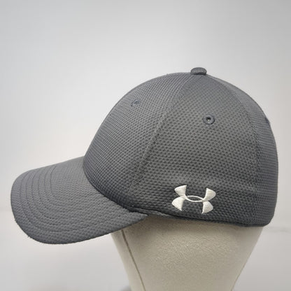 Under Armour Baseball Cap Gray L Stretch Fit Honeycomb Mesh Structured Logo Hat