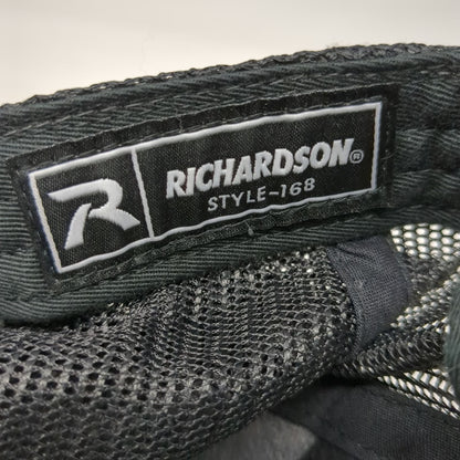 Richardson Trucker Hat Gray Black Orange OSFM Mesh Snapback Burnt River Farms