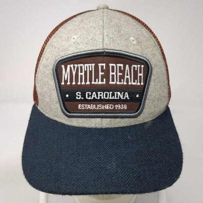 CSI Baseball Cap Gray Blue Brown One Size Myrtle Beach S. Carolina Mesh Back Hat