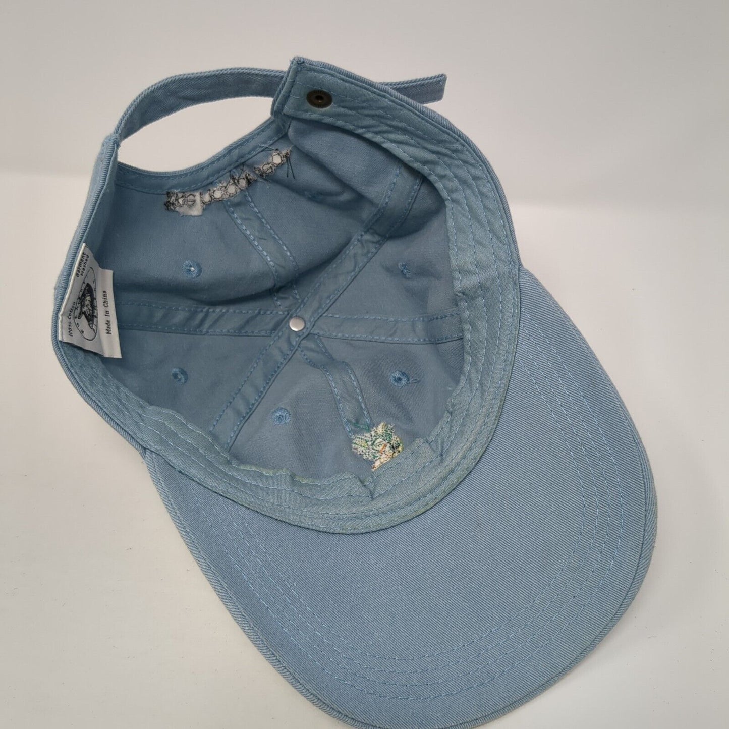 The Happy Sea Slideback Hat Blue OS Adjustable Embroidered Authentic Pigment