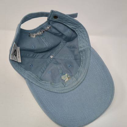 The Happy Sea Slideback Hat Blue OS Adjustable Embroidered Authentic Pigment