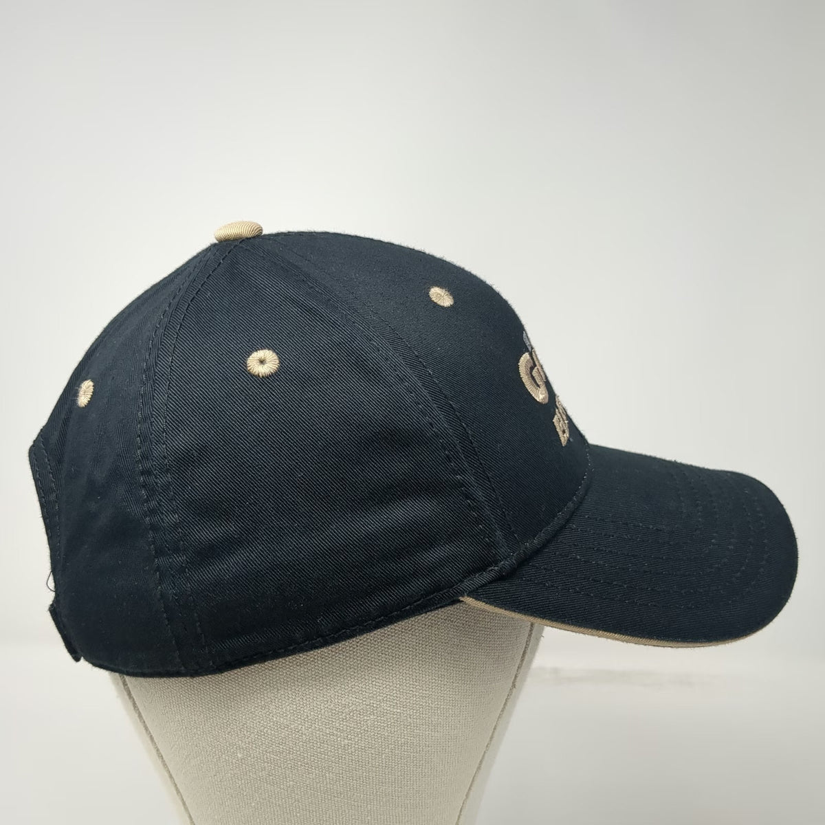 Otto Baseball Cap Black One Size Gibbar Electric Organic Cotton Strapback Hat