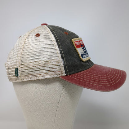Legacy Brundage Mtn Resort BMR Idaho Trucker Hat Gray Red OSFM Mesh Snapback Ski