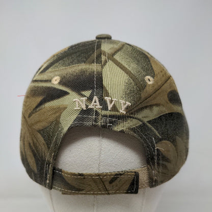 US Navy Anchor Rope Strapback Hat Camo One Size Embroidered Military