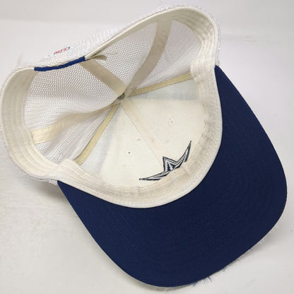 Dallas Cowboys NFL Reebok Cap White Blue XL Mesh Back Onfield Stretch Fit Logo