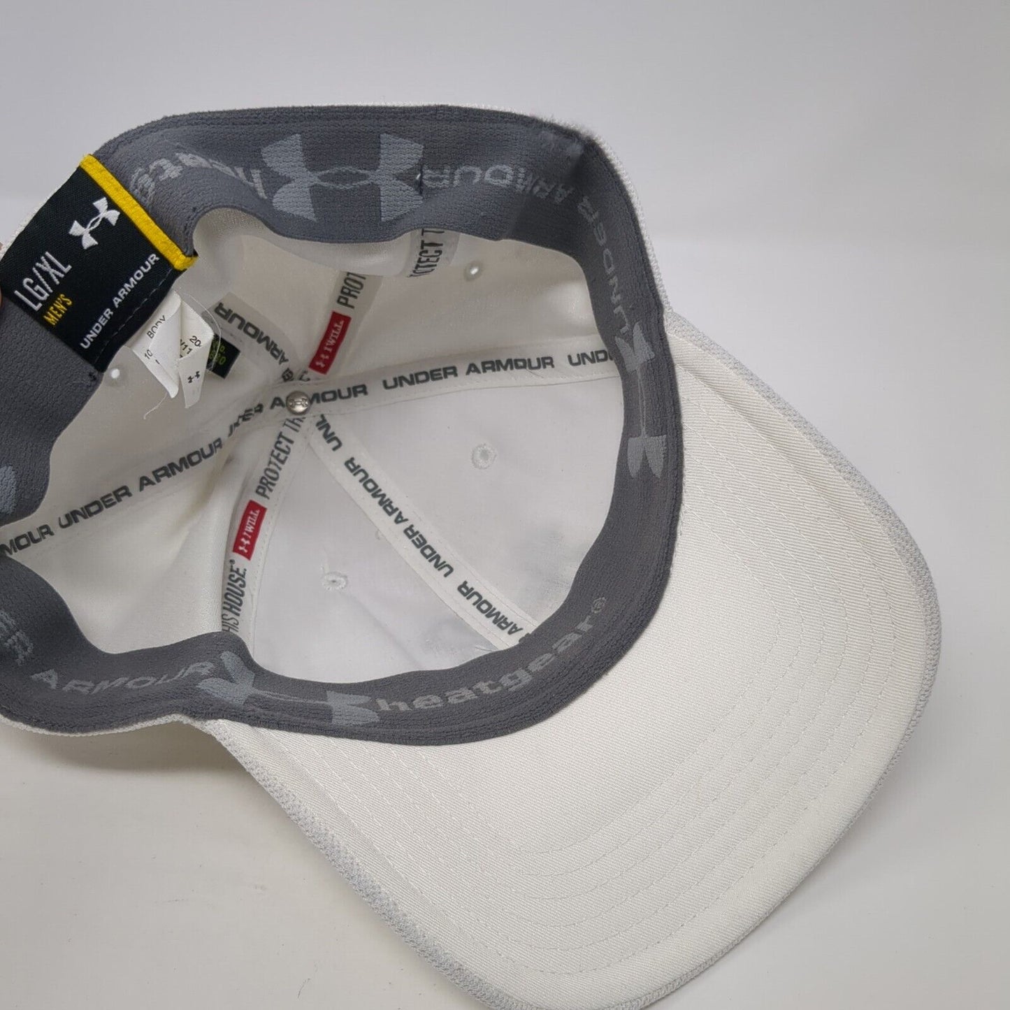 Under Armour Fitted Hat White Size L/XL Embroidered 6 Panel I Will Polyester