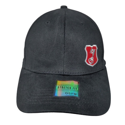Beck's Key Fitted Hat Black OSFA Embroidered Stretch Fit Vent Holes
