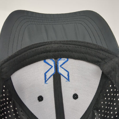 Xchange Snapback Hat Black One Size Adjustable Embroidered Laser Cut