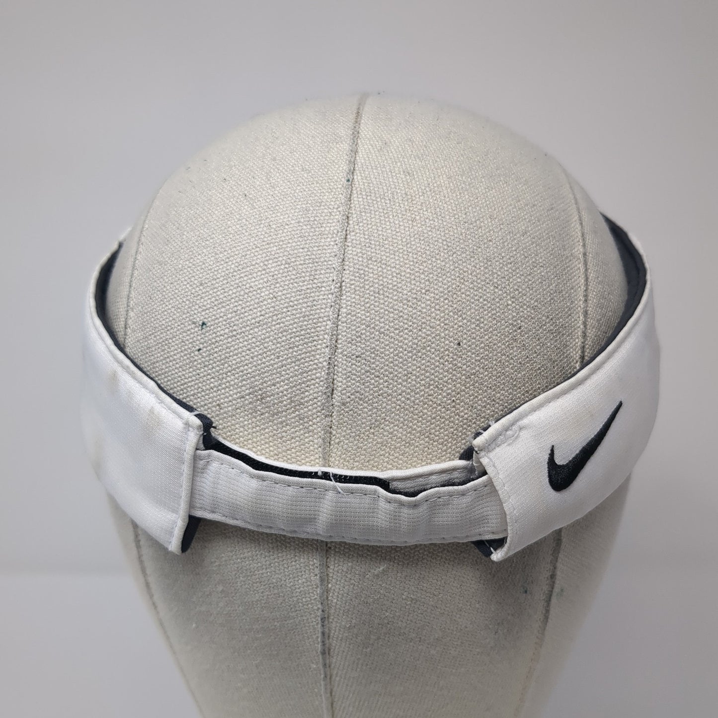 Nike Golf Strapback Sun Visor Hat White OS Adjustable Lightweight Embroidered