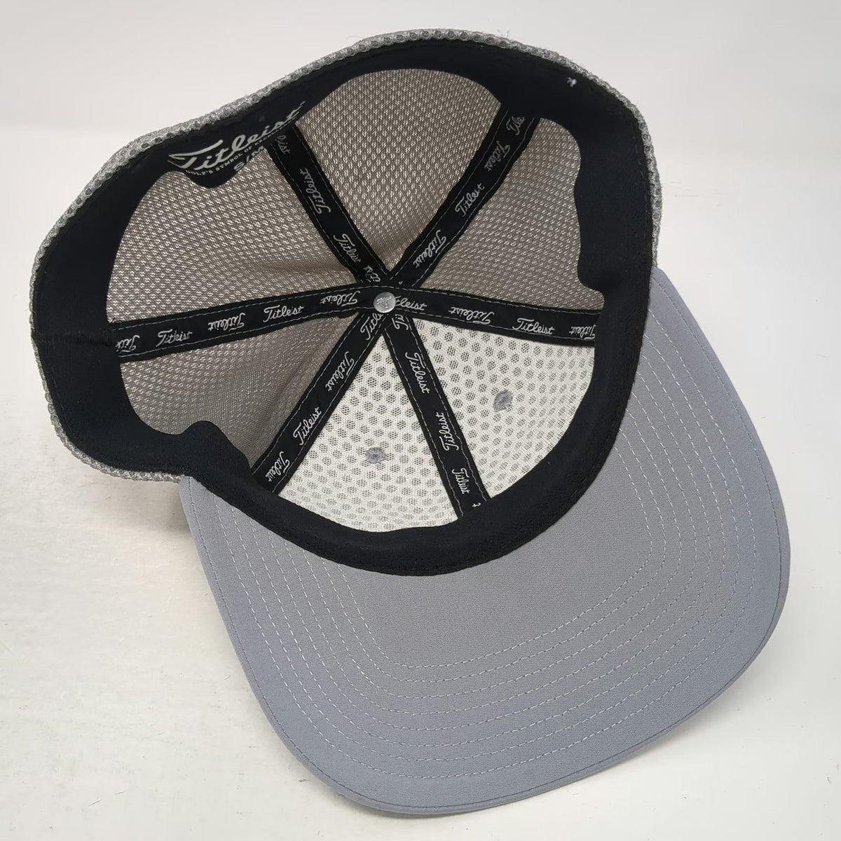 Titleist Baseball Cap Gray M Mesh Performance Golf Hat Pro V1 FootJoy FJ Logo