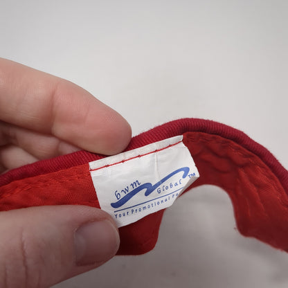 Mustangs Strapback Visor Hat Red One Size Adjustable Embroidered BWM