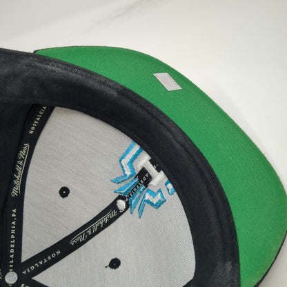 NBA Charlotte Hornets Mitchell & Ness Snapback Hat Black One Size Wool Flat Brim