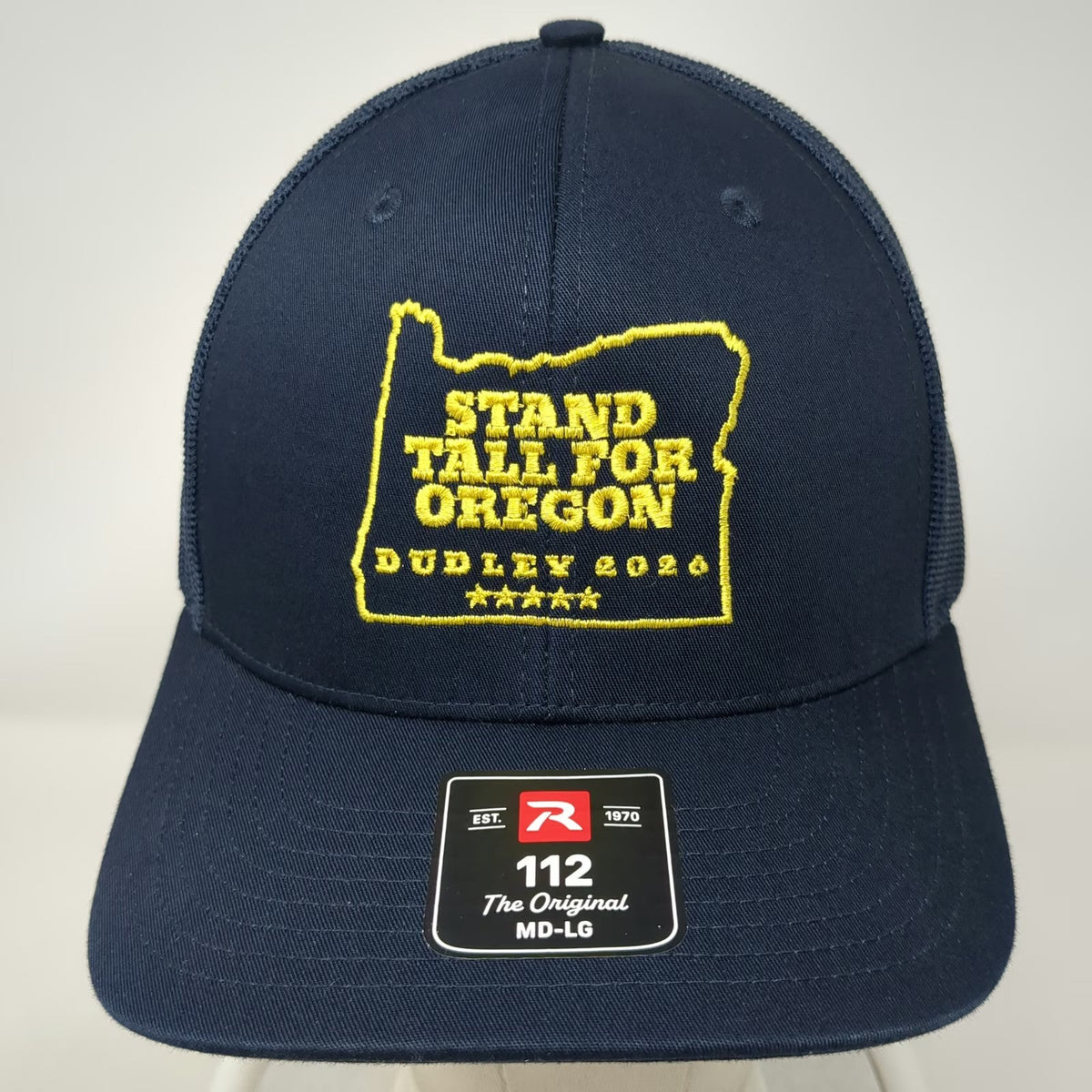 Richardson Trucker Hat Blue Yellow L Oregon Dudley 2020 Snapback Mesh Back
