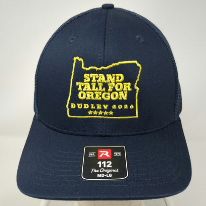 Richardson Trucker Hat Blue Yellow L Oregon Dudley 2020 Snapback Mesh Back