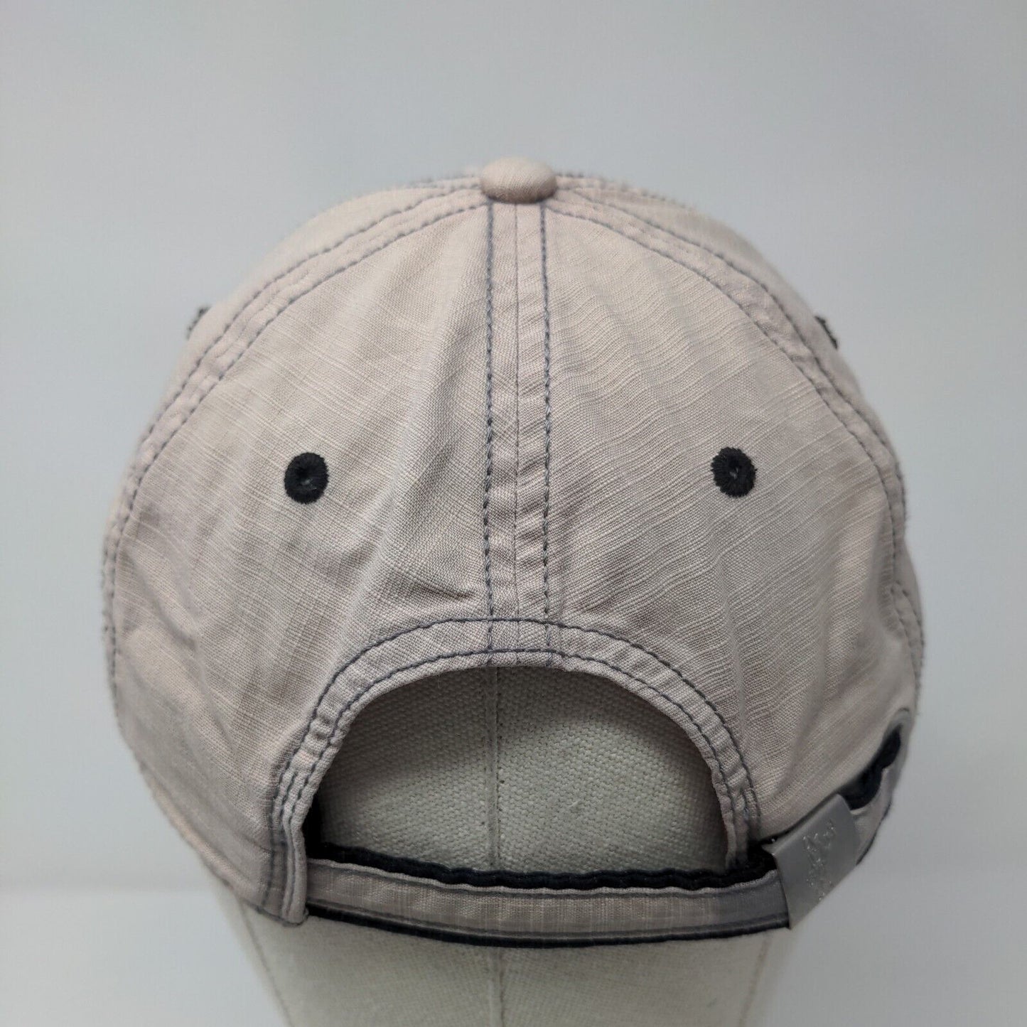 Ashworth Slideback Hat Tan OSFA Adjustable Solid 6 Panel Vent Holes