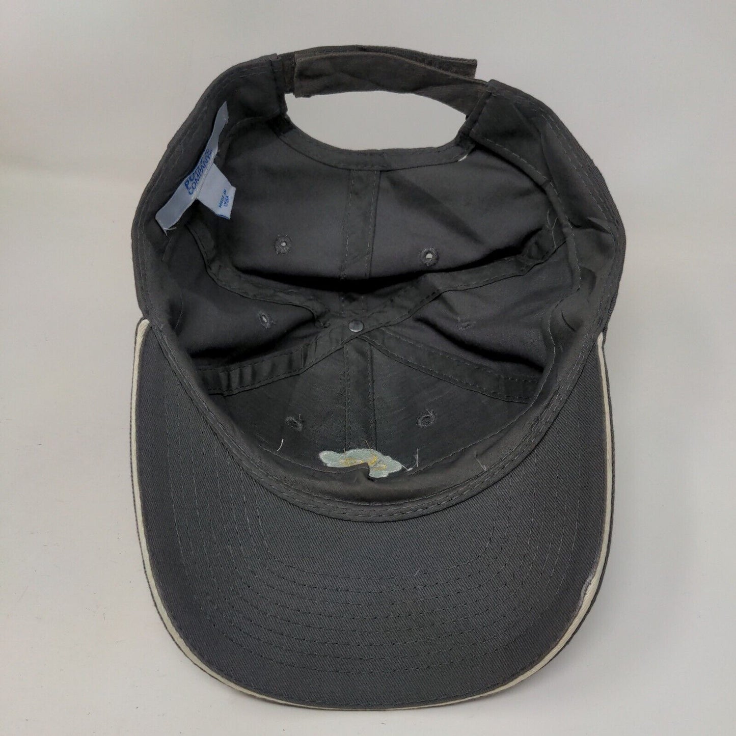 Fresh Poppin' Strapback Hat Gray One Size Adjustable Embroidered Port & Company