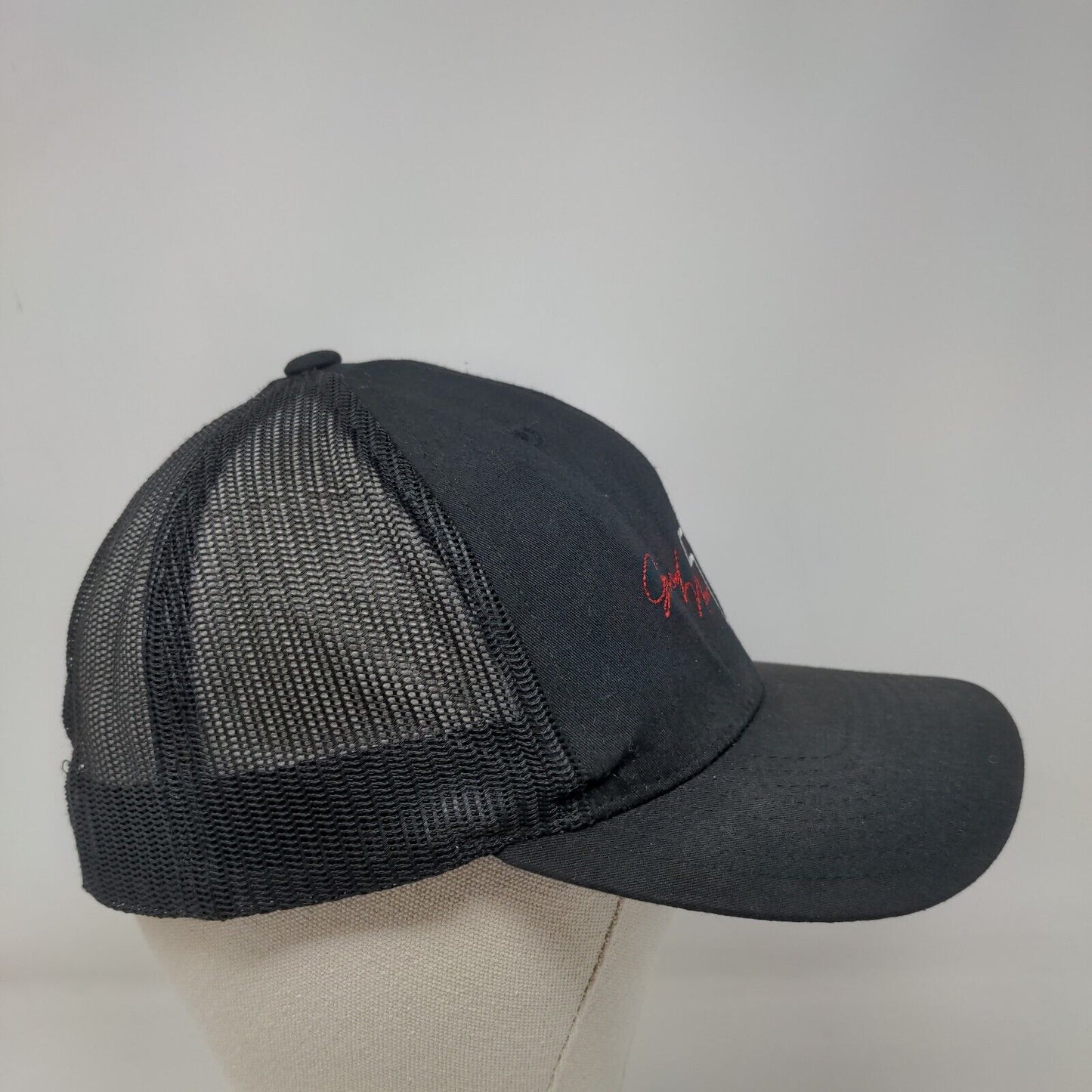 Good News Snapback Trucker Hat Black One Size Adjustable Mesh Back Yupoong