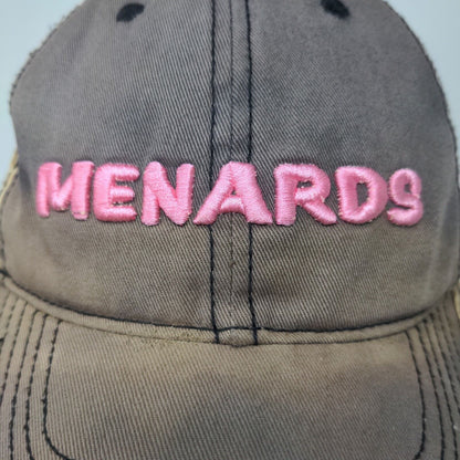 Menard's Women's Strapback Camo Hat Adjustable Embroidered Logo Cotton