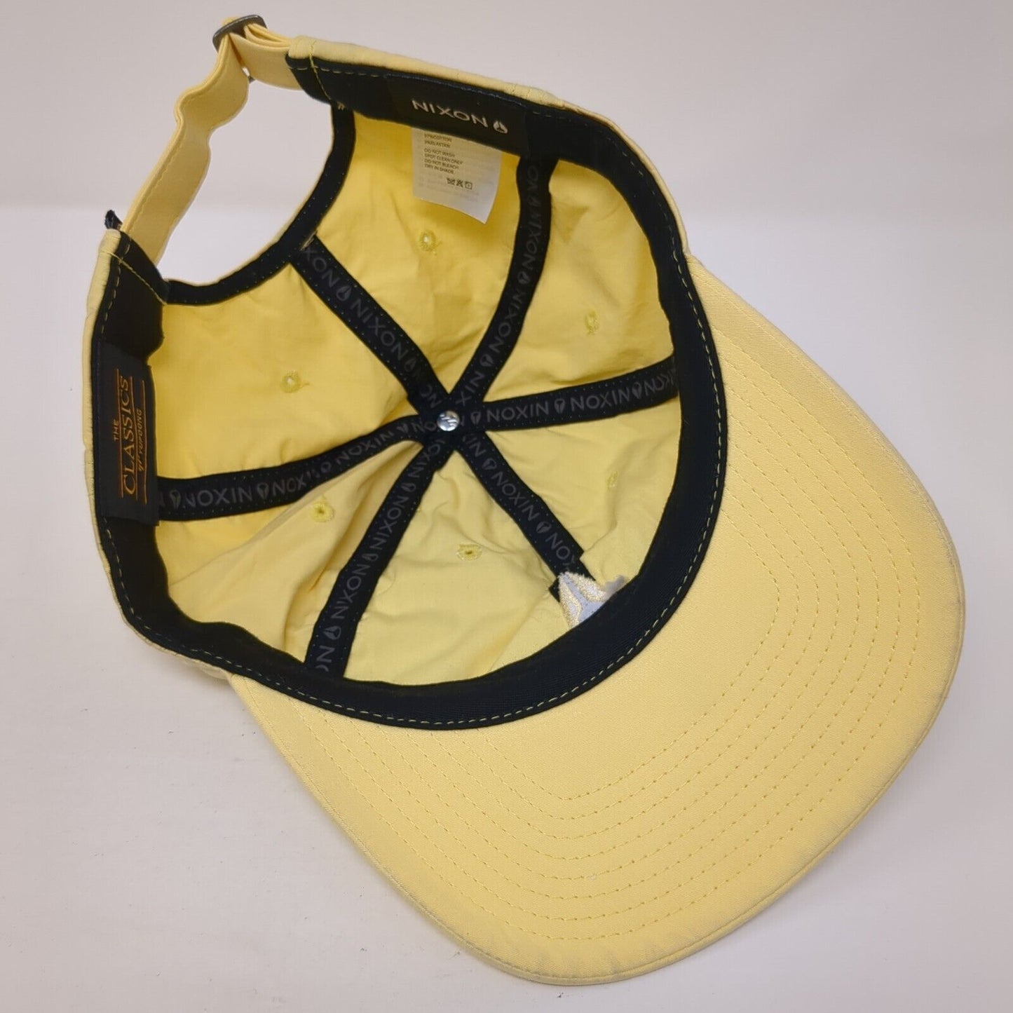 Nixon Slideback Hat Yellow One Size Adjustable The Classics Yupoong
