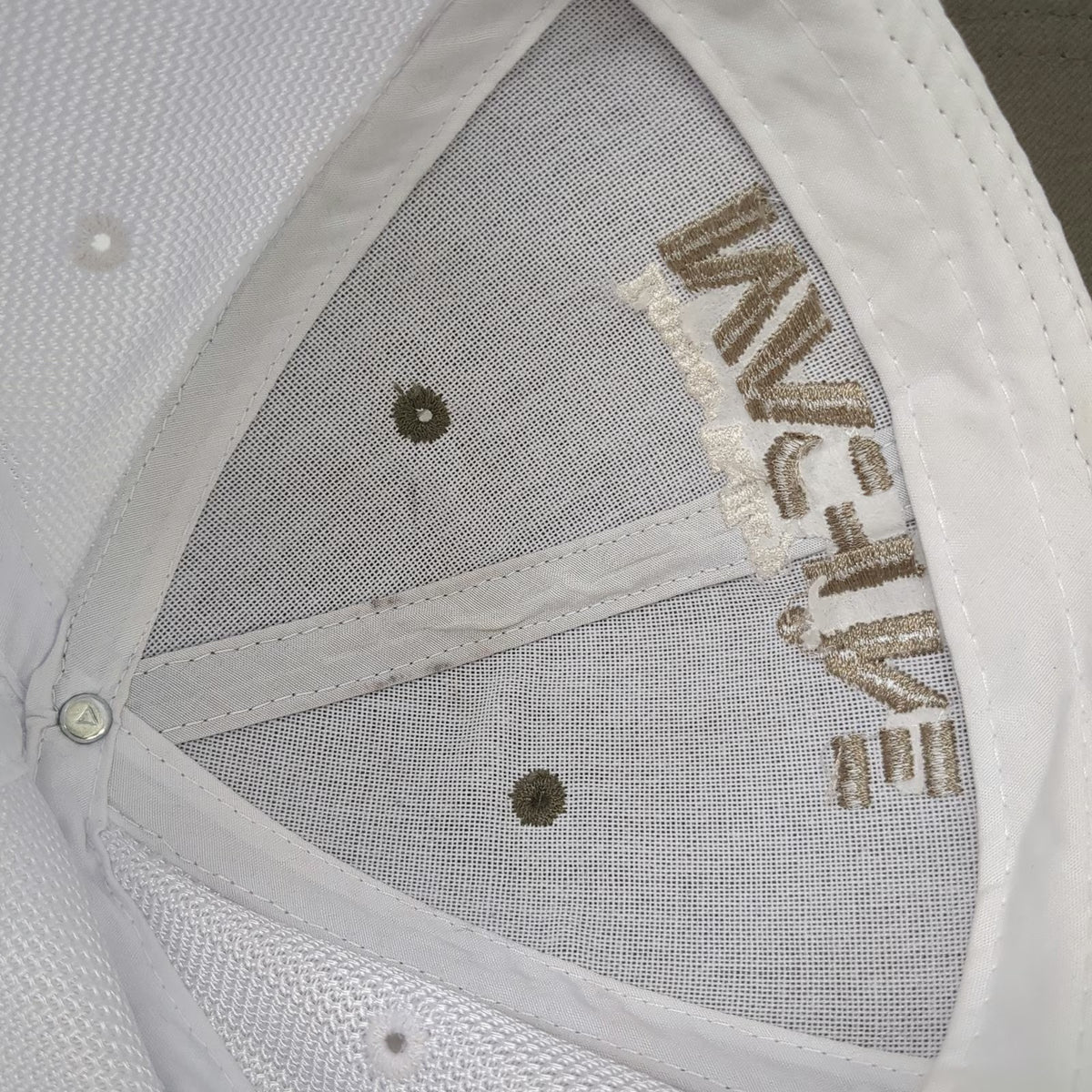 Fahrenheit Baseball Cap Brown White One Size Mesh Strapback Machine Shop Hat