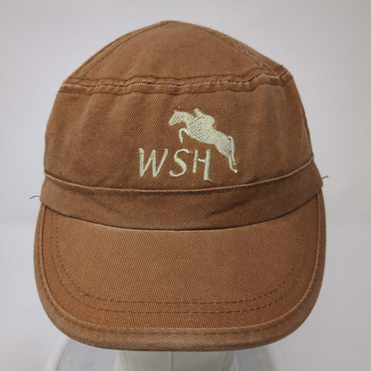 WSH Wasatch Sport Horses Cadet Army Cap Brown One Size Adjustable Embroidered