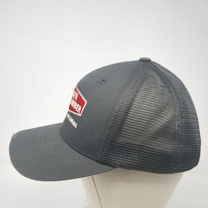 Roger The Plumber Snapback Trucker Hat Gray One Size Mesh Back Flexfit