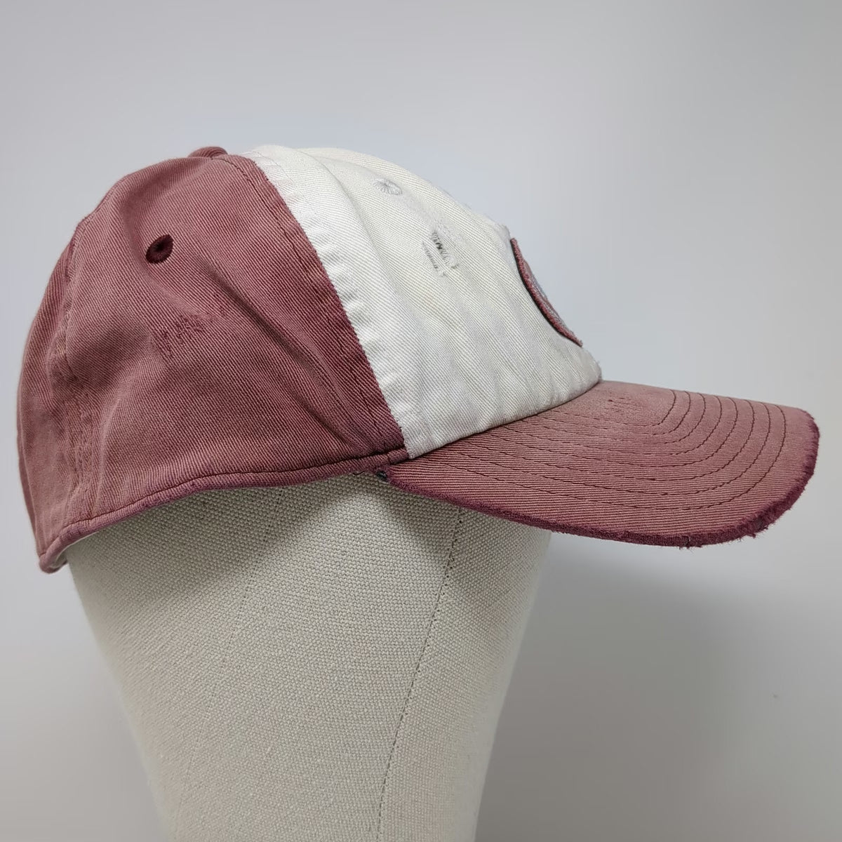 Adidas Baseball Cap Red XL Fitted Trefoil Logo Patch Flex 6-Panel Stretch Hat