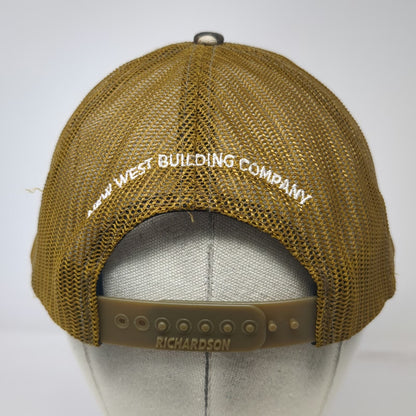 Richardson Trucker Hat Brown Camo One Size New West Building Company Snapback