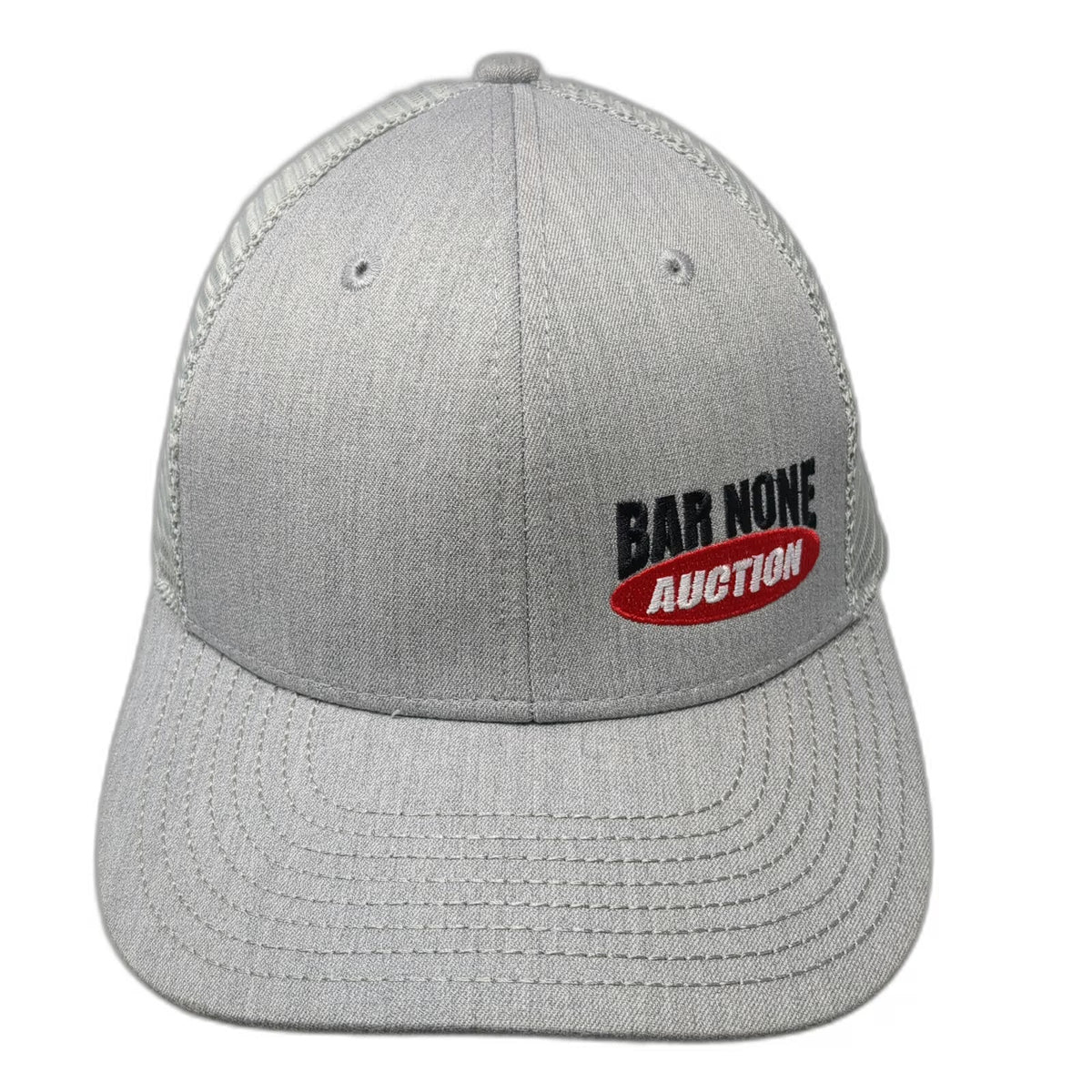 Augusta Sportswear Bar None Auction Trucker Hat Gray One Size Snapback Mesh