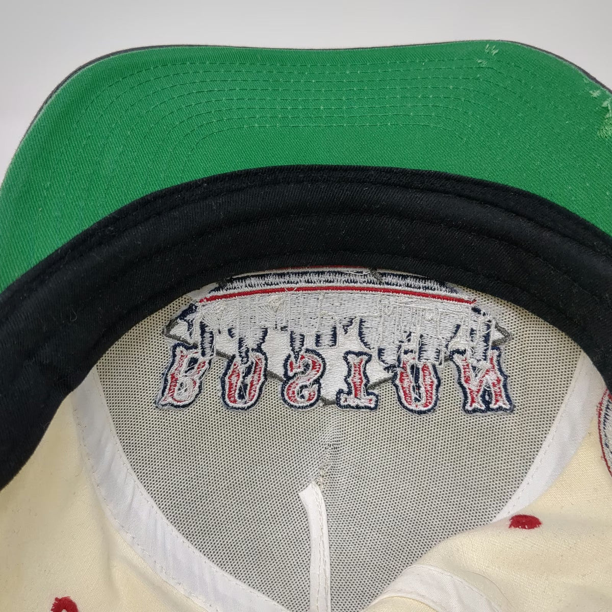 Shells Vintage 5 Panel Beige Hat One Size Snapback Boston Skyline Massachusetts
