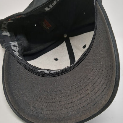 Hurley Baseball Cap Black One Size Flexfit Tonal Logo Curved Brim Textured Hat