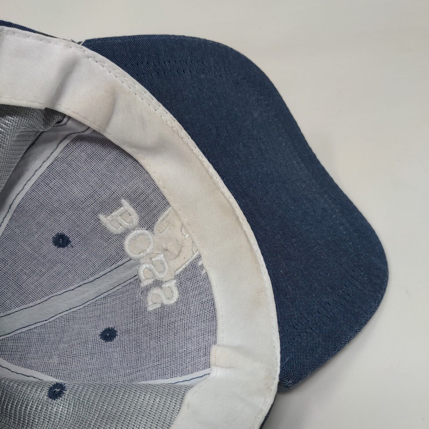 Boss Lady Snapback Hat Blue OSFM Adjustable Embroidered Vented Holes 6 Panel