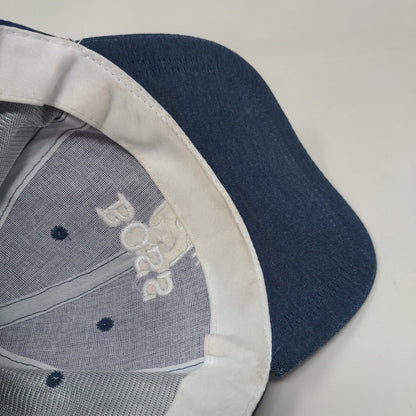 Boss Lady Snapback Hat Blue OSFM Adjustable Embroidered Vented Holes 6 Panel