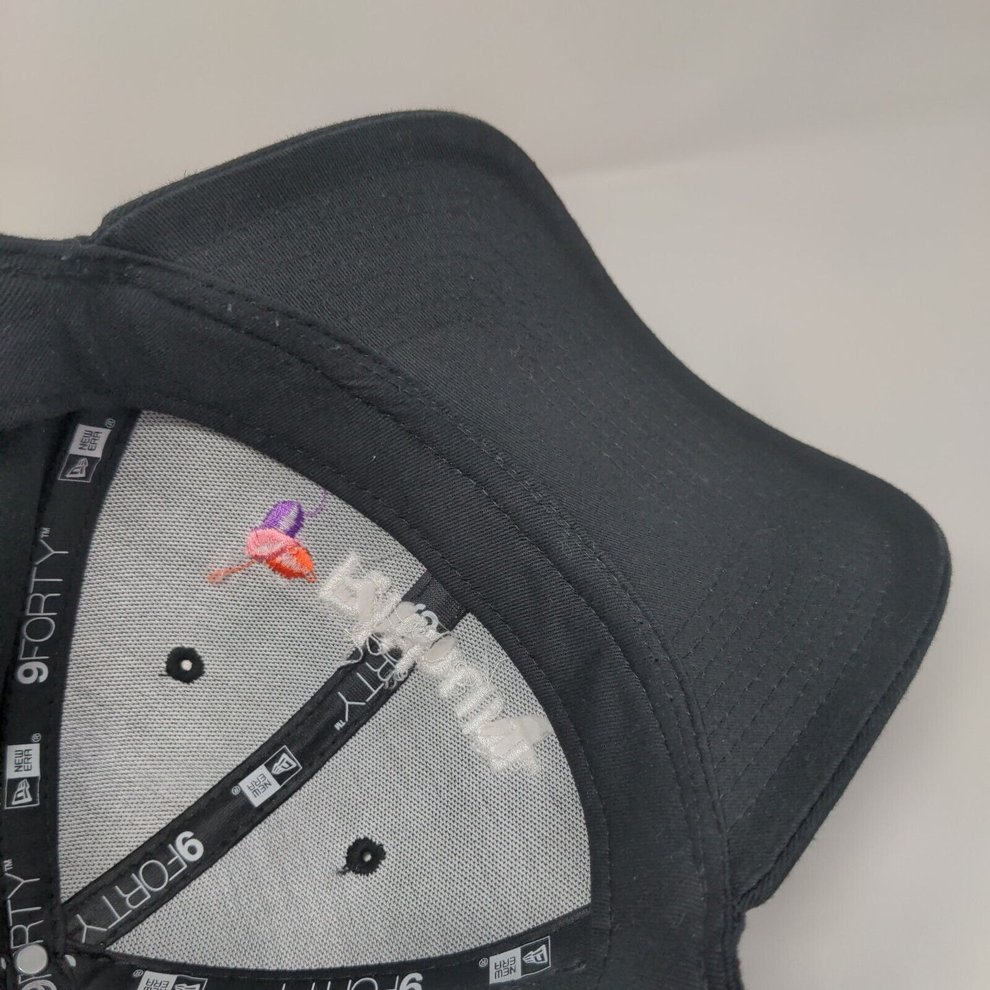 Rithum Strapback Hat Black OSFM Adjustable Embroidered 9Forty New Era Cotton