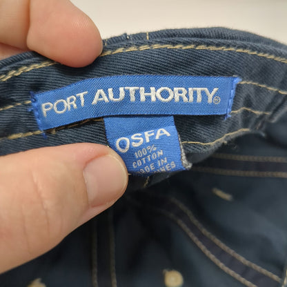 Port Authority Baseball Cap Blue One Size AgRidge Repair Farm Tractor Stitch Hat