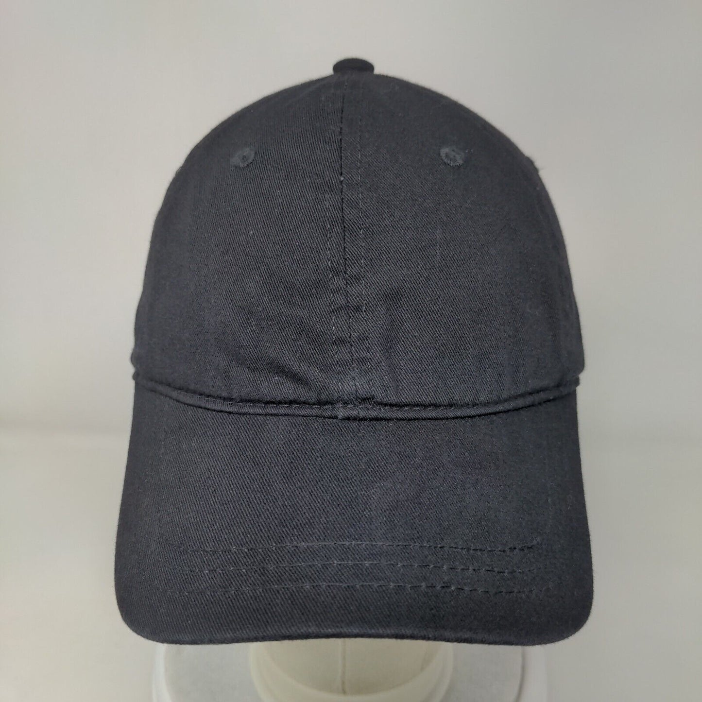 Unbranded Slideback Hat Black One Size Adjustable Vented Holes Blank Cotton