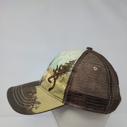 Browning Snapback Trucker Hat Camouflage OS Adjustable Embroidered Mesh Back