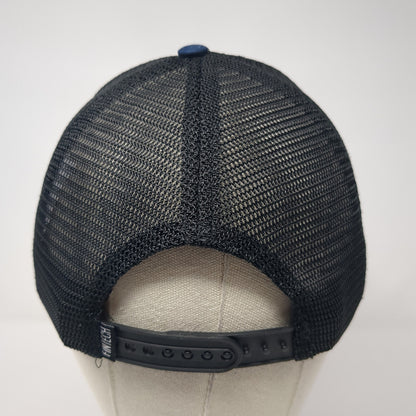 United By Fishing Fintech Snapback Trucker Hat Blue One Size Mesh Back