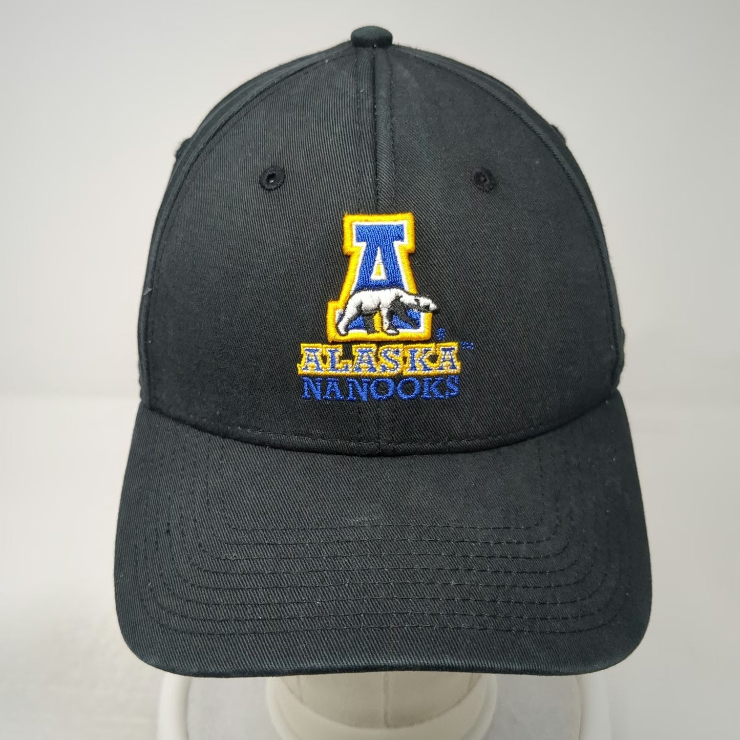 Alaska Nanooks NCAA The Game Black One Size Cap Embroidered Logo Slideback Hat