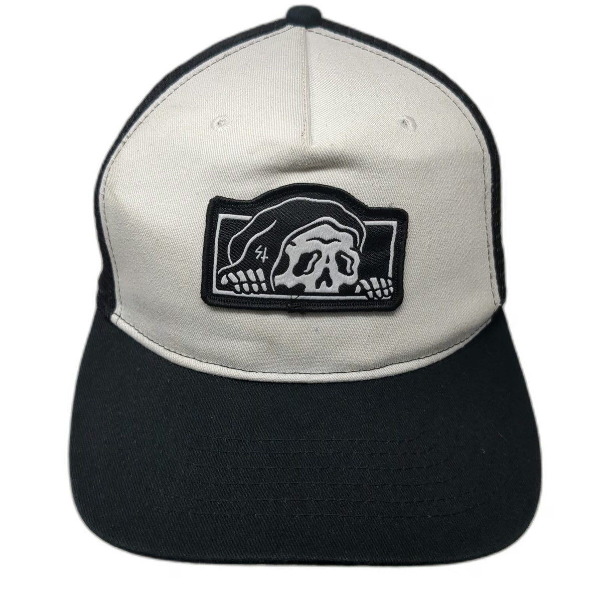 Lurking Class Trucker Hat Black One Size Skull Reaper Mesh Barbed Wire Tape