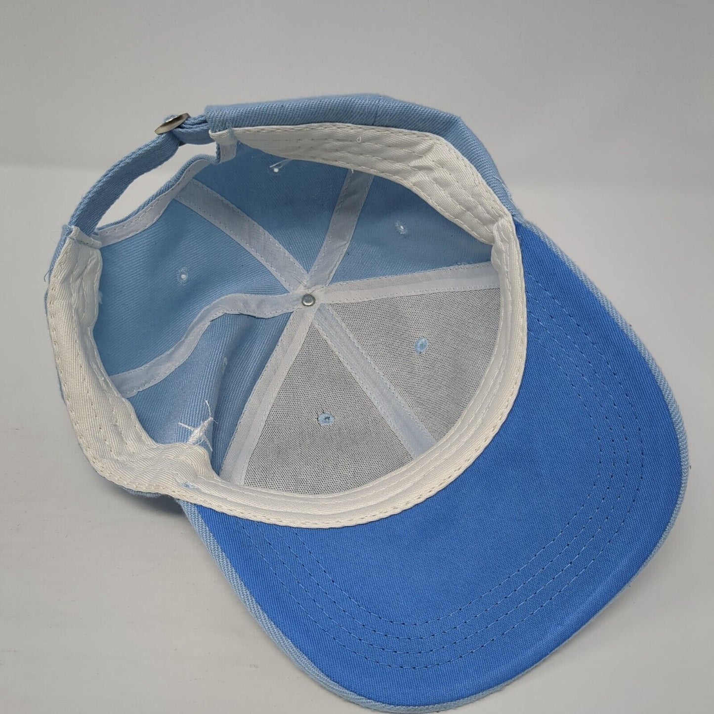 Unbranded Slideback Baseball Cap Blue One Size Adjustable Embroidered Blank
