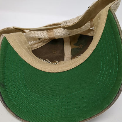 Legacy Trucker Hat Green Beige One Size Camo Shore Lodge McCall Idaho Snapback