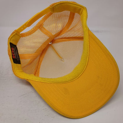 Otto Trucker Hat Yellow OSFM June Lake Brewing JLB Mesh Back Snapback Foam Front