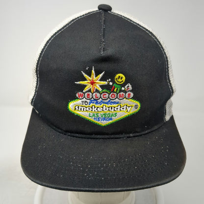 Academy Fits Trucker Hat Black White One Size Smokebuddy Las Vegas Snapback