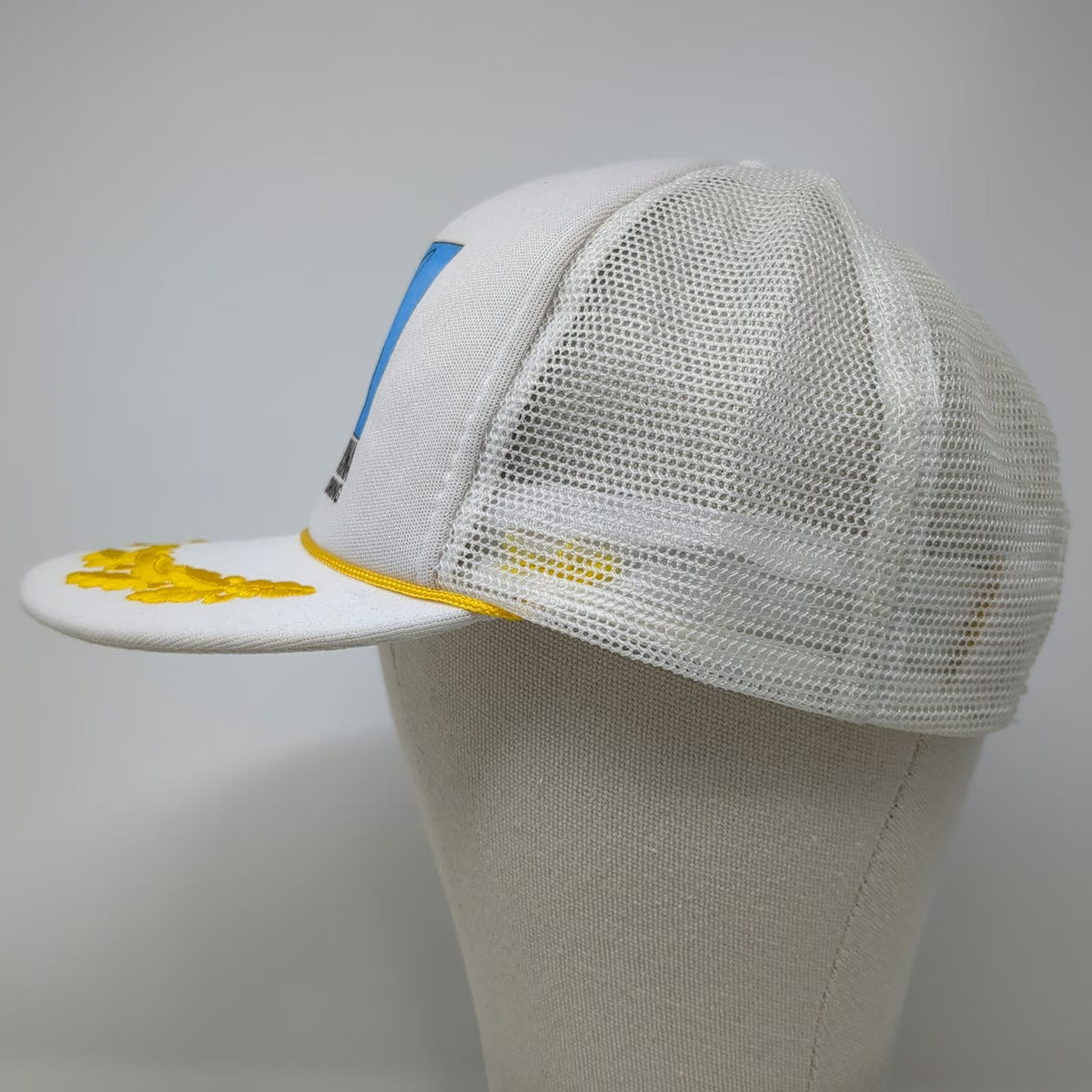 Buckboard Marina Flaming Gorge Wyoming Trucker Hat White One Size Scrambled Eggs