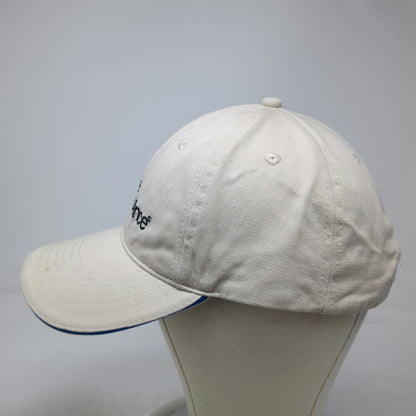 HDS Headwear Erie Insurance Baseball Cap Beige Blue One Size Strapback Logo Hat