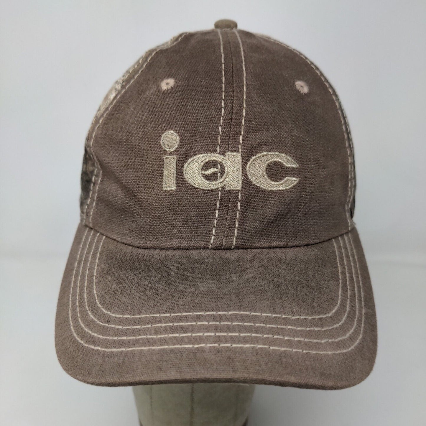 IAC Men's Strapback Hat Camo Brown Adjustable Embroidered Sullair Logo