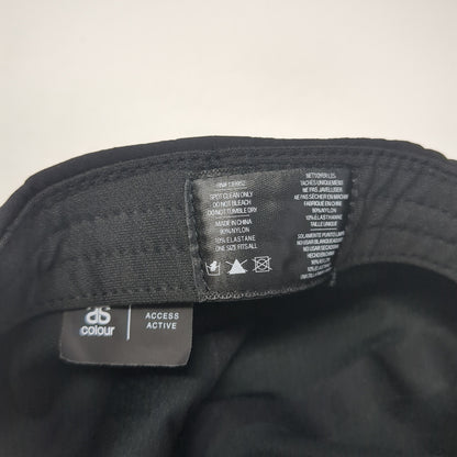 97 Strapback Baseball Cap Black One Size Adjustable Embroidered AS Colour